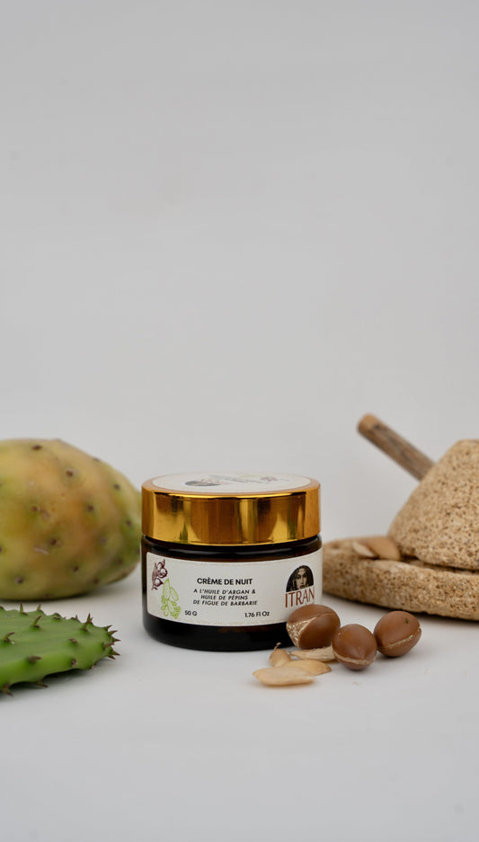 Crème de Nuit à l’Huile de Pépins de Figue de Barbarie Bio & Argan Bio 50g