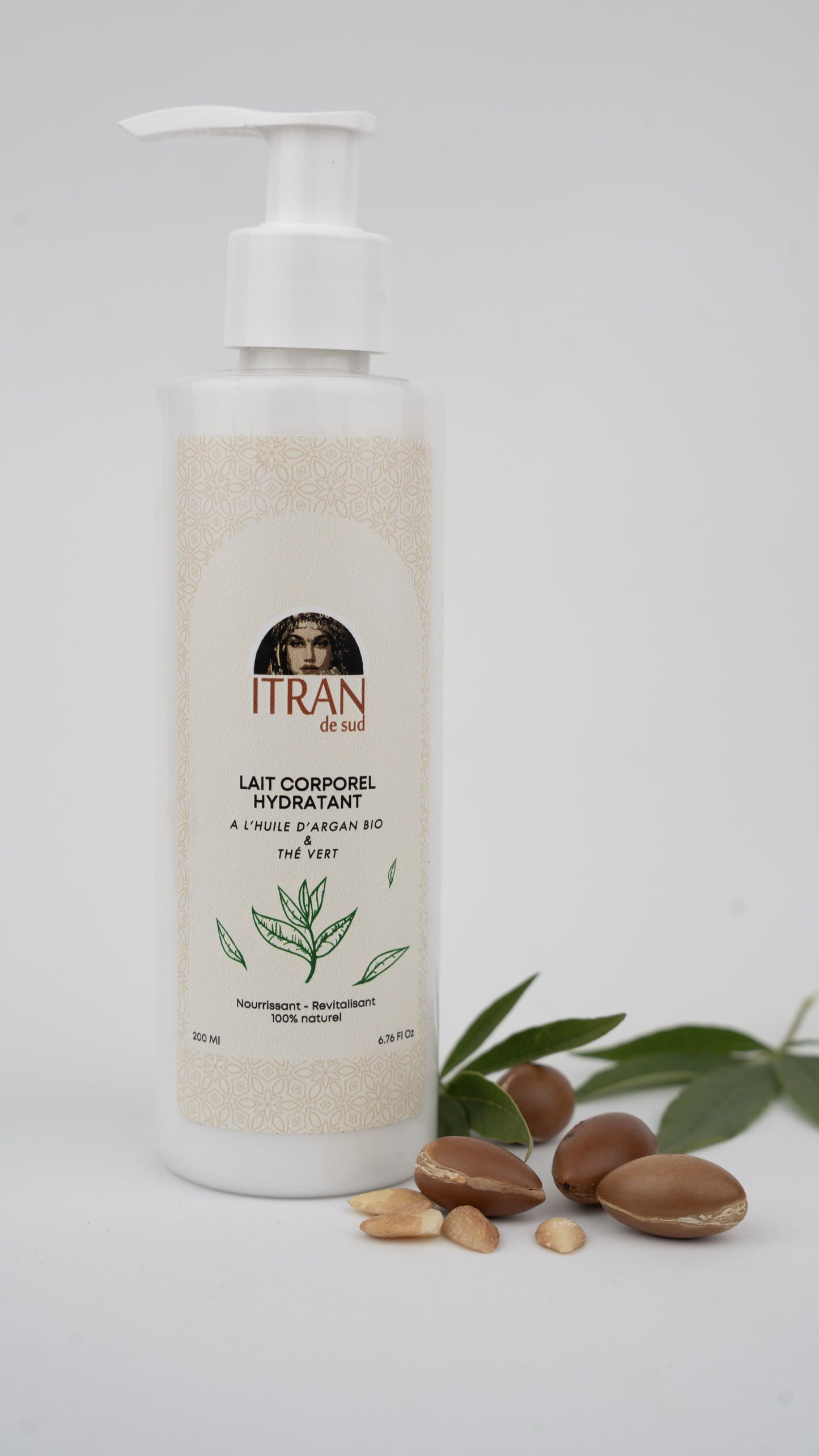 Lait Corporel Bio à l’Huile d’Argan & Thé Vert – 200ml