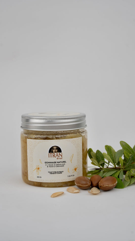 Gommage Corps Sucre & Orange – Exfoliant Naturel à l’Huile d’Argan  200g